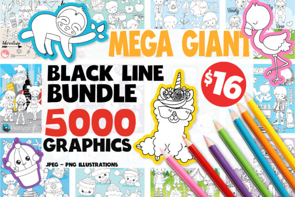 5000 in 1 Black Lines Mega Bundle