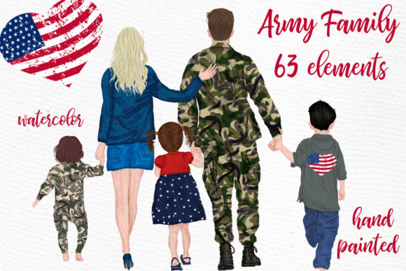 Army Family Solider Man in Uniform