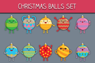 Christmas Balls Set Illustrations