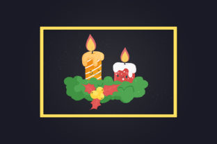 Christmas Decoration Candle Hand Drawn Illustrations