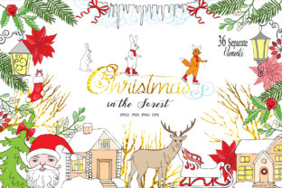 Christmas in the Forest Clipart