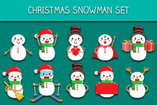 Christmas Snowman Set Illustrations