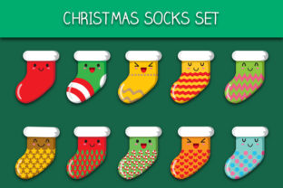 Christmas Socks Set Illustrations