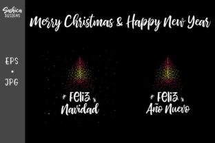 Christmas Tree Spanish Flag Illustrations