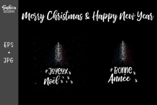 Christmas Tree with French Flag Illustrations