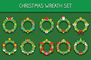 Christmas Wreath Set Illustrations