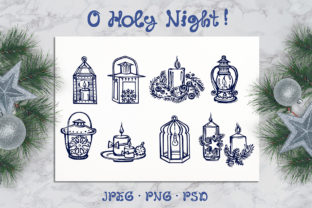 Clip-arts Candles and Lanterns Illustrations