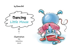 Dancing Little Mouse Illustration