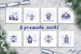 Greeting Cards Candles and Lanterns Illustrations