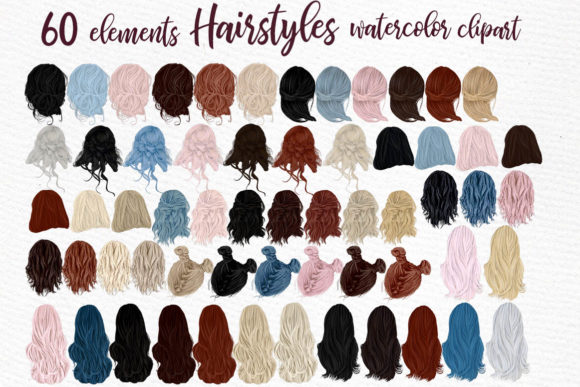 Hairstyles Illustrations for Blog Design