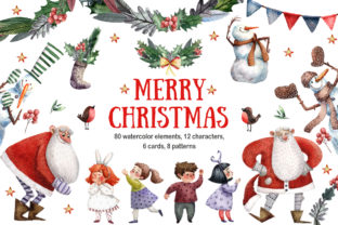 Merry Christmas Clip Art Illustrations