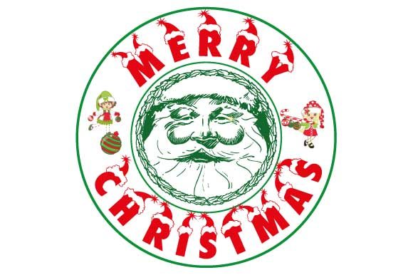 Merry Christmas Greeting Card Element Illustrations