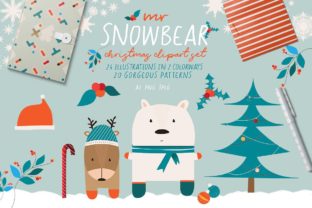 Mr Snowbear Clipart for Digital Sellers