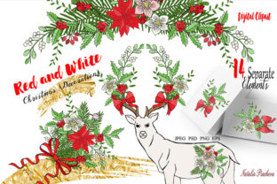 Red and White Christmas Illustrations