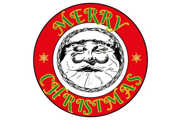 Santa Claus Wishes Merry Christmas