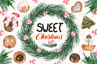 Watercolor Sweet Christmas Cookies Illustrations