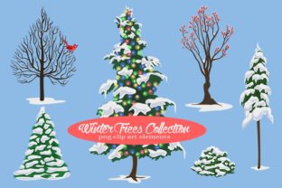 Winter Trees Collection Illustrations